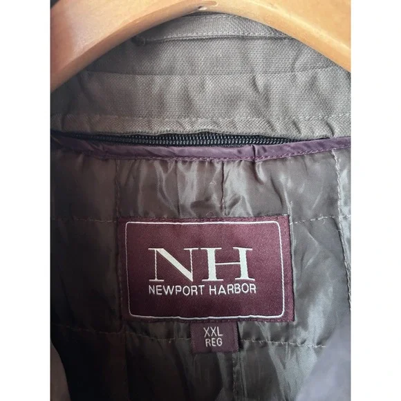 Newport Harbor Men's XXL Chore Jacket Coat Brown Barn Canvas Ranch Zip Out Liner